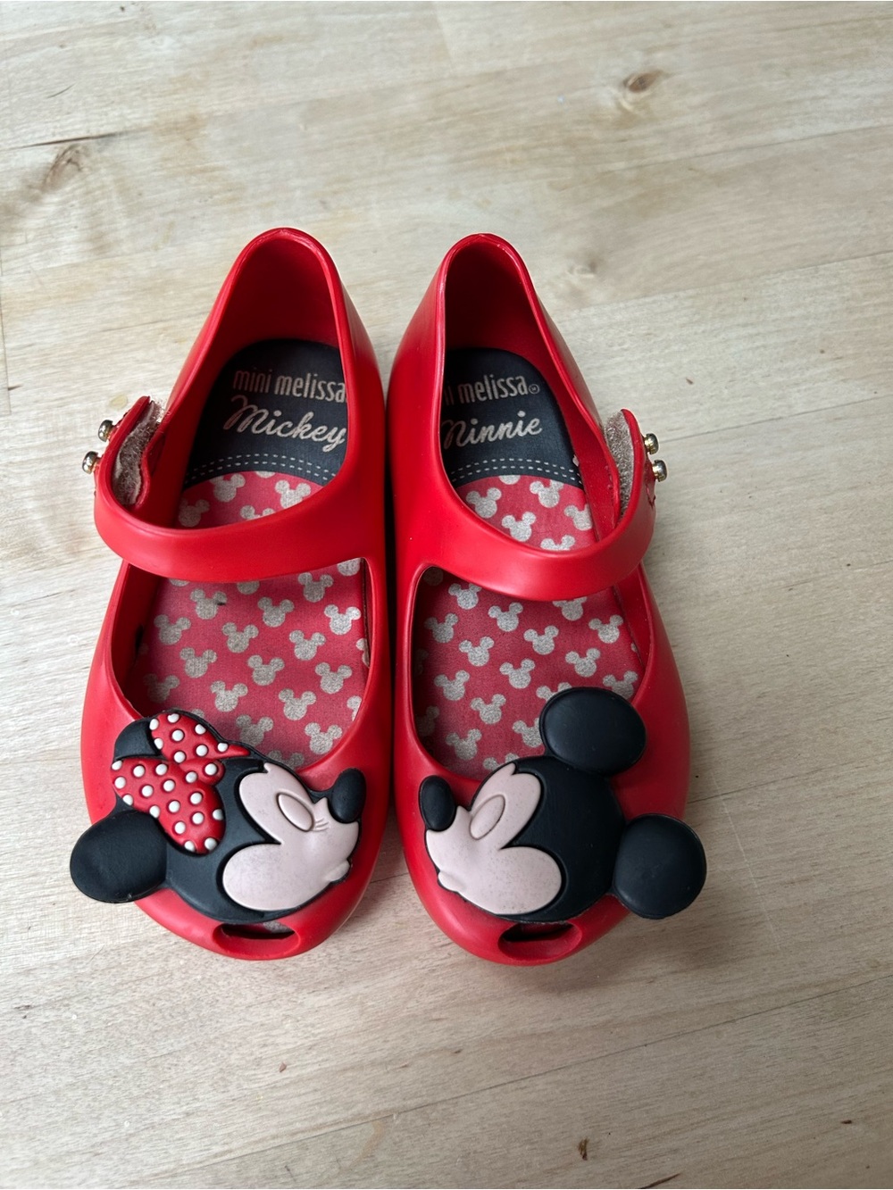 Mini Melissa Mickey and Minnie Peep Toe Mary Janes